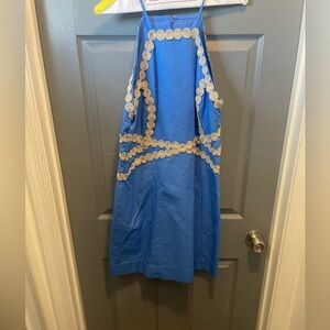 Lilly Pulitzer Dress Blue with gold embellishment . Size 16